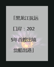 黑龙江抚远口岸：2025年首艘出境货船出港